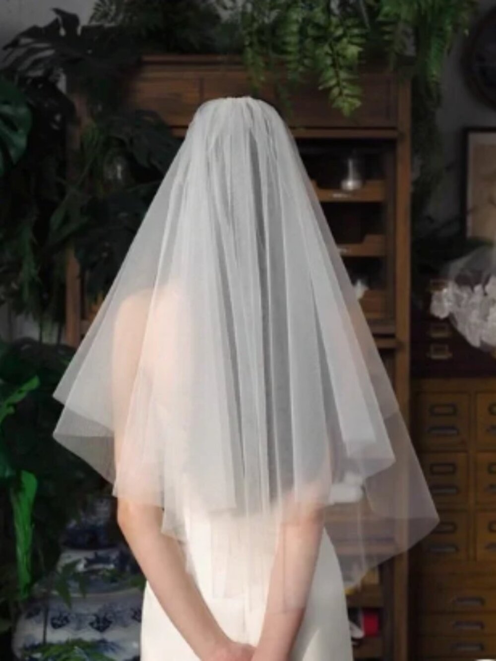 Two Tier Short Wedding Veil